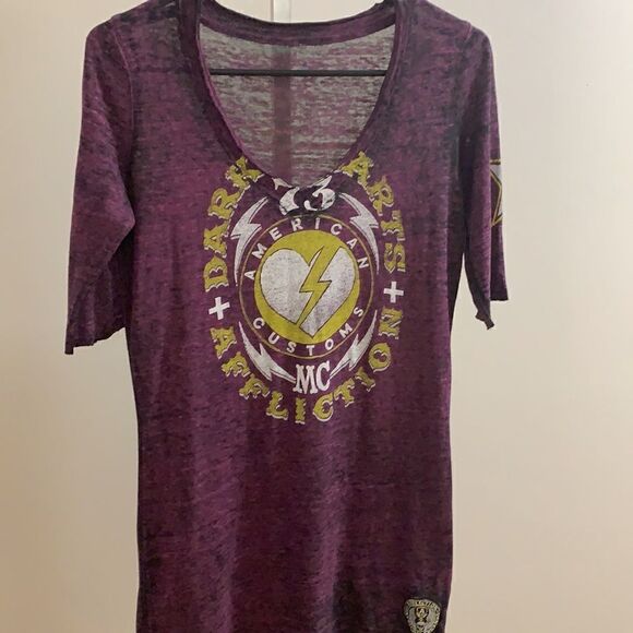 Affliction Tops - Affliction American Customs 3/4 Tee